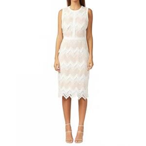 NEW ADELYN RAE melody sheath dress in white